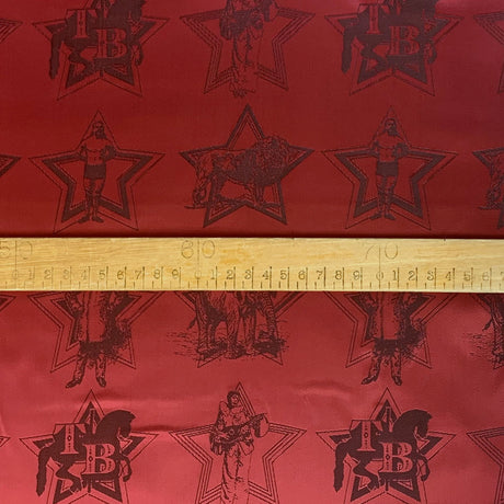 E210 Greatest Showman Red Characters Animals Woven Viscose Acetate Dress Lining Fabric Scale Fabric Photo 2