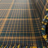 Earnestly Check Poly Cotton Orange Green Black Suiting Fabric Roll