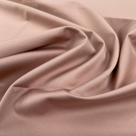 Ego pink cotton elastane stretch woven italian deadstock trouser fabric cu