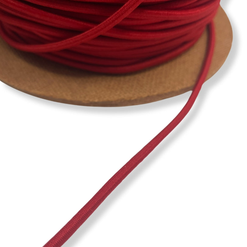 Elastic Round Cord Red 4mm 2