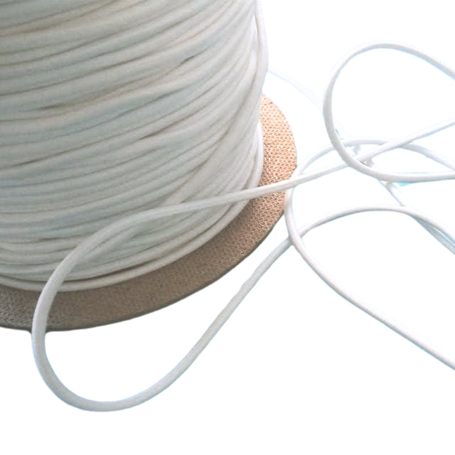 Elastic Round Cord White 2 5Mm