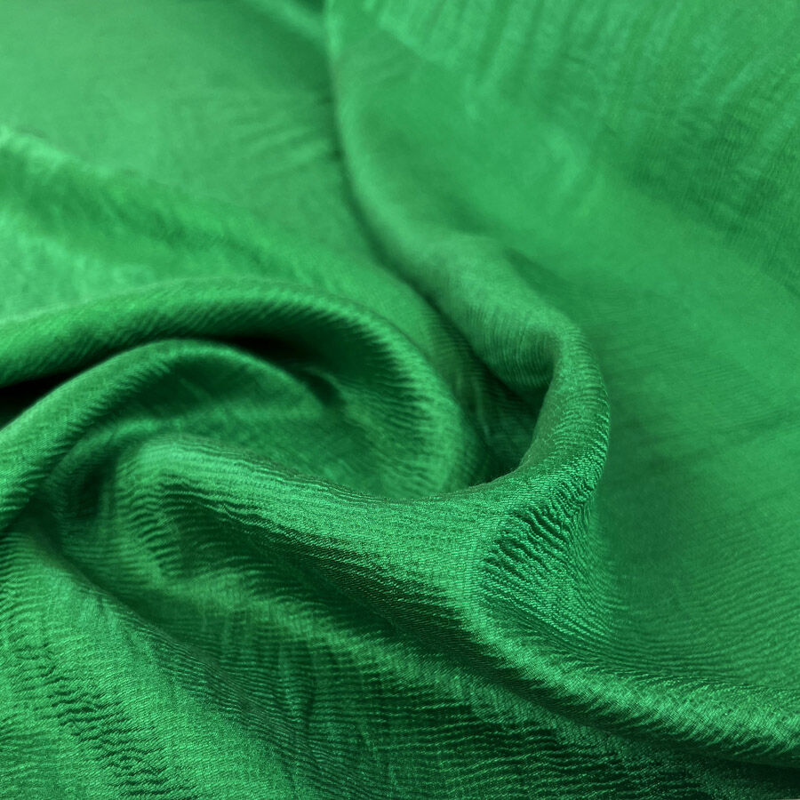 Elizabeth Polyester Jewel Green Textured Dress Fabric