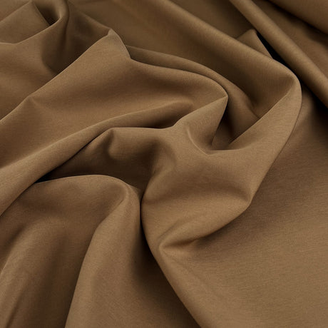 Elona Camel Polyester Spandex Two Way Stretch Suiting Fabric
