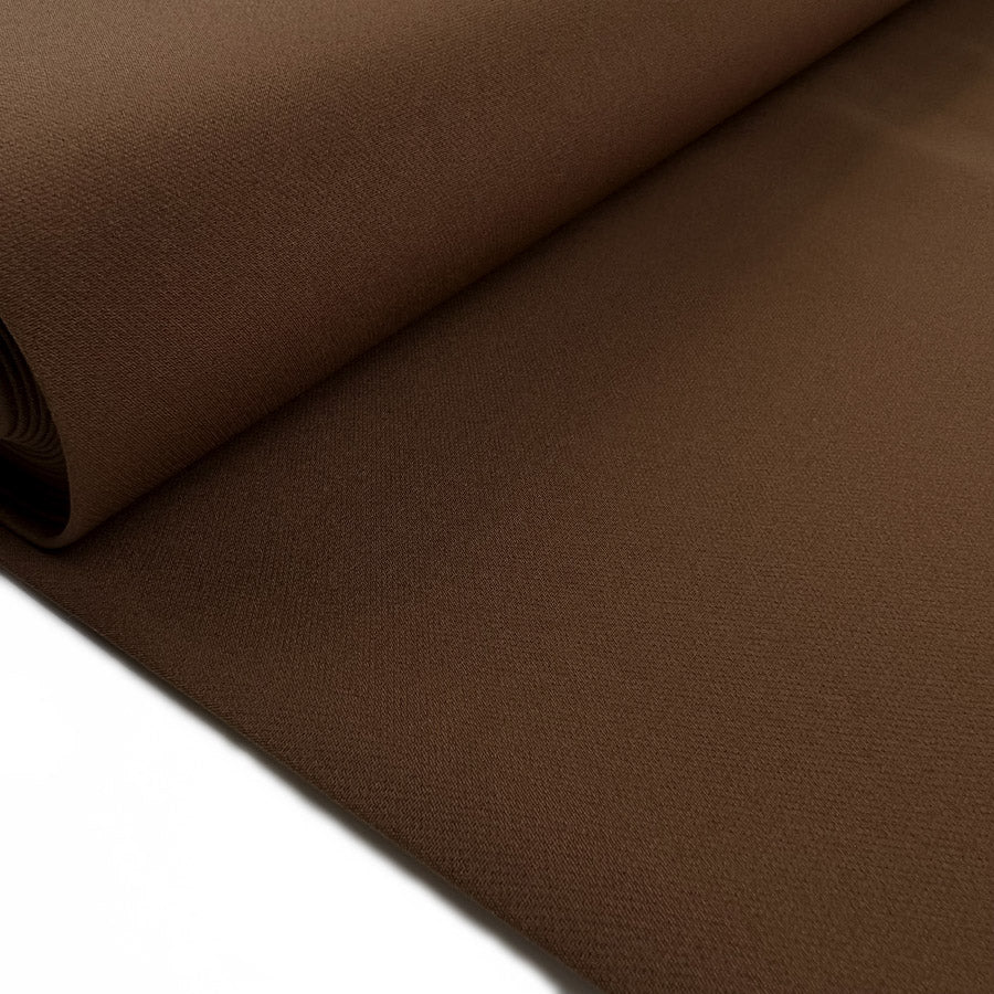 Elona chestnut polyester spandex two way stretch suiting fabric bolt