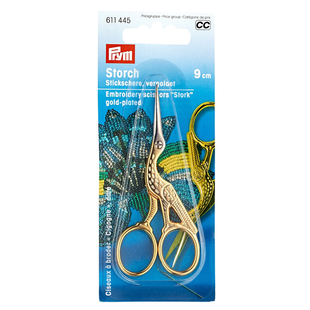 Embroidery Scissors Stork 3 1 2 9 cm Gold Coloured