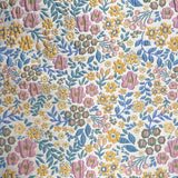Emma Brocade Polyester Cotton Floral White Colourful Jacquard Fabric
