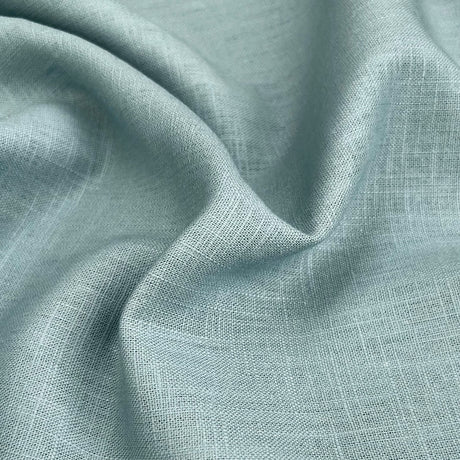 Enigma linen aqua ramie cotton oeko tex plain dress fabric cu
