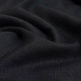 Enigma linen black ramie cotton oeko tex plain dress fabric cu