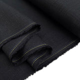Enigma linen black ramie cotton oeko tex plain dress fabric fold
