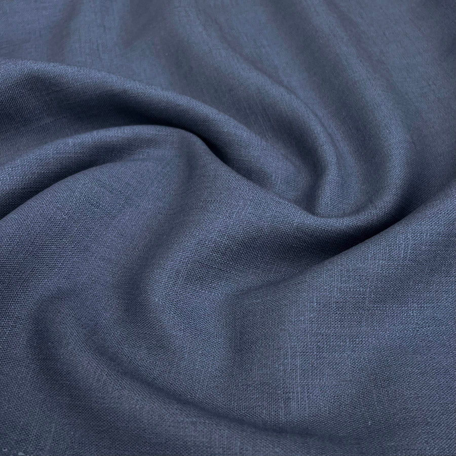 Enigma Linen Denim Ramie Cotton Oeko Tex Plain Dress Fabric