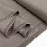 Enigma Linen Grey Ramie Cotton Oeko Tex Plain Dress Fabric Fold