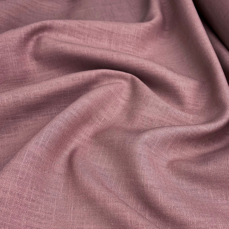 Enigma Linen Lavender Ramie Cotton Oeko Tex Plain Dress Fabric