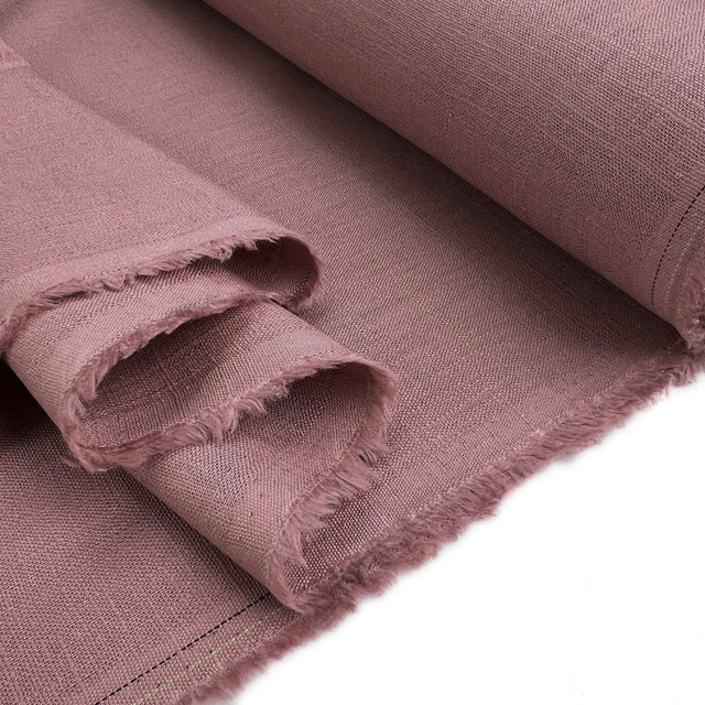 Enigma Linen Lavender Ramie Cotton Oeko Tex Plain Dress Fabric Fold