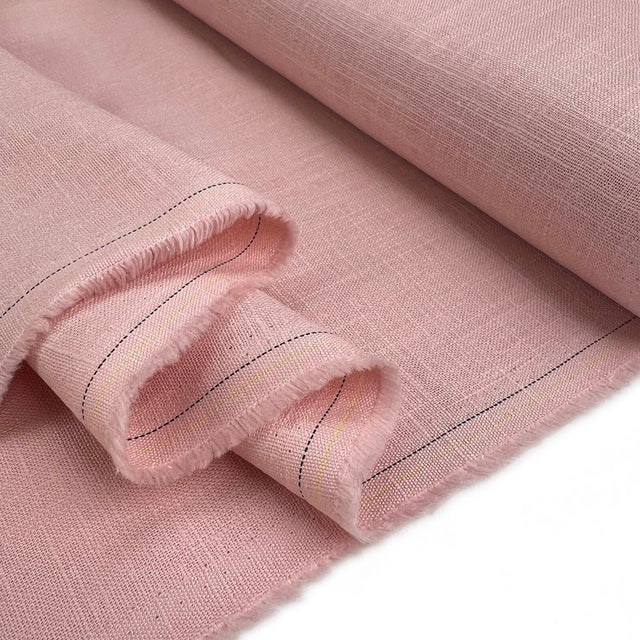 Enigma Linen Rose Ramie Cotton Oeko Tex Plain Dress Fabric Fold