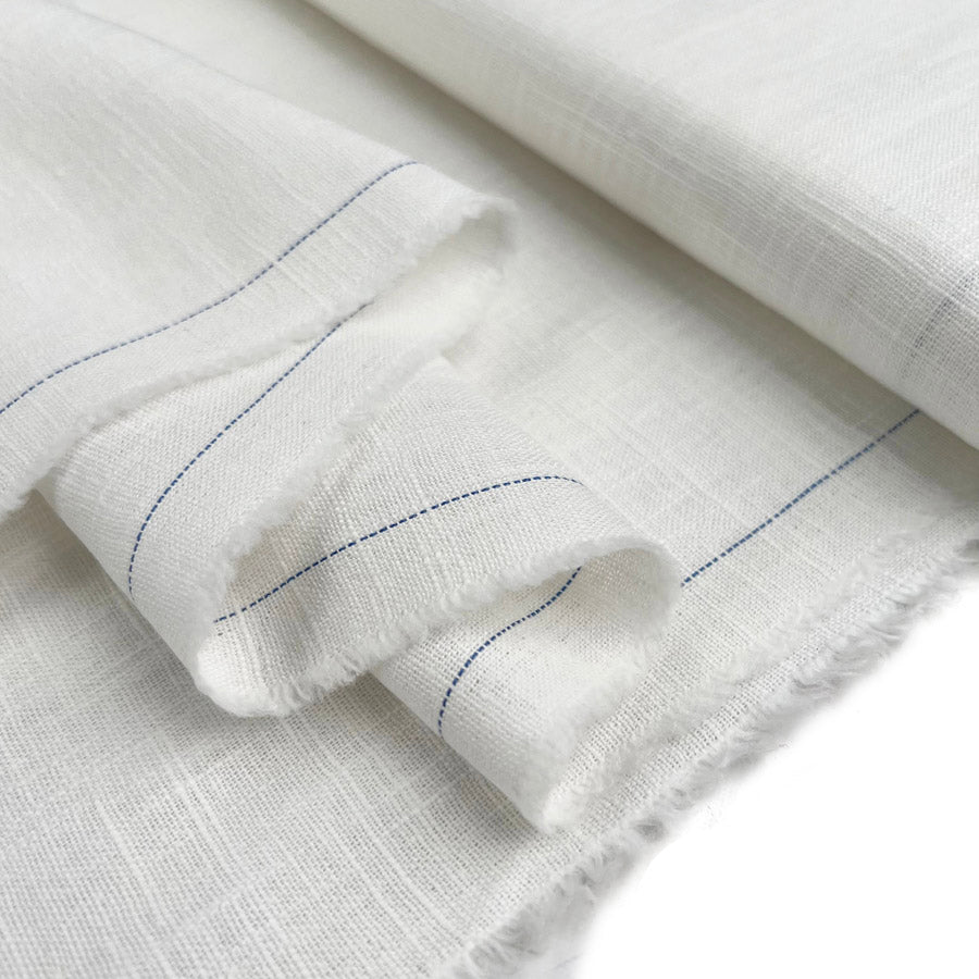 Enigma Linen White Ramie Cotton Oeko Tex Plain Dress Fabric Fold
