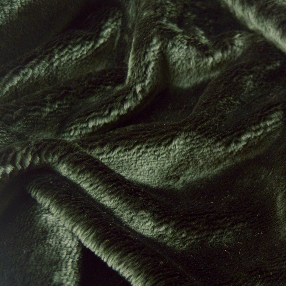 Envy Faux Fur Dark Green Material Cu