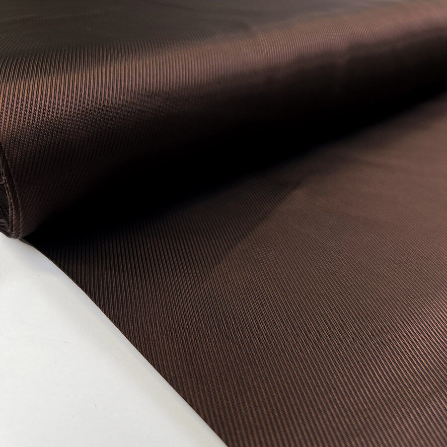 Espresso Twill Lining Acetate Viscose Brown Dress Fabric Bolt