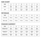 Esther Short Size Chart
