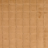 Evangeline camel square embossed polyester faux fur fabric