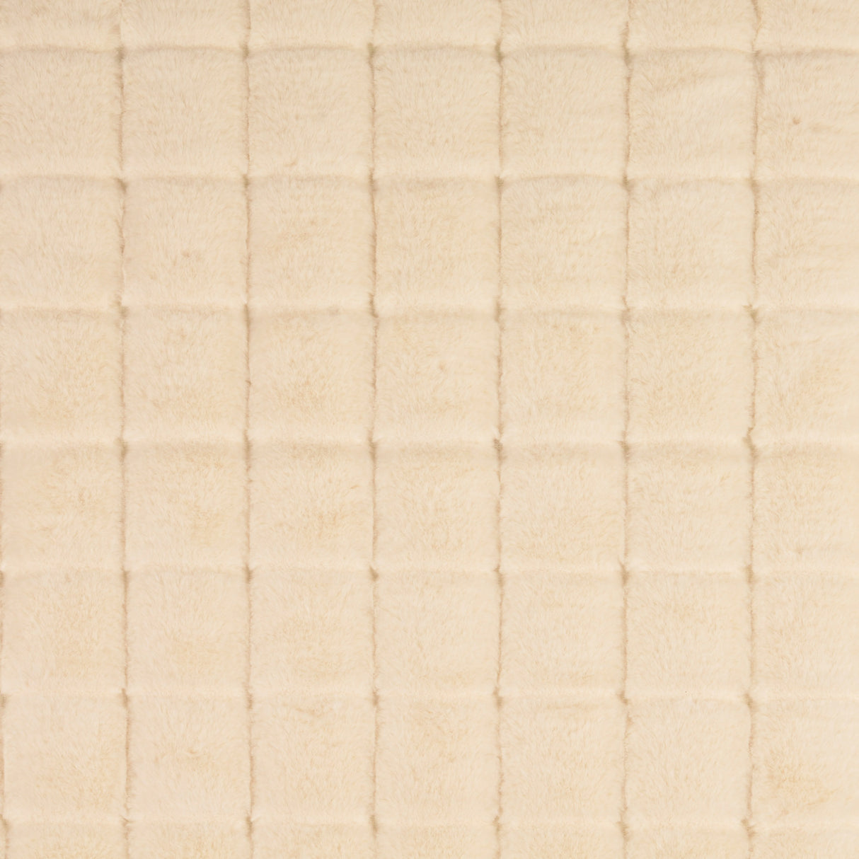 Evangeline cream square embossed polyester faux fur fabric