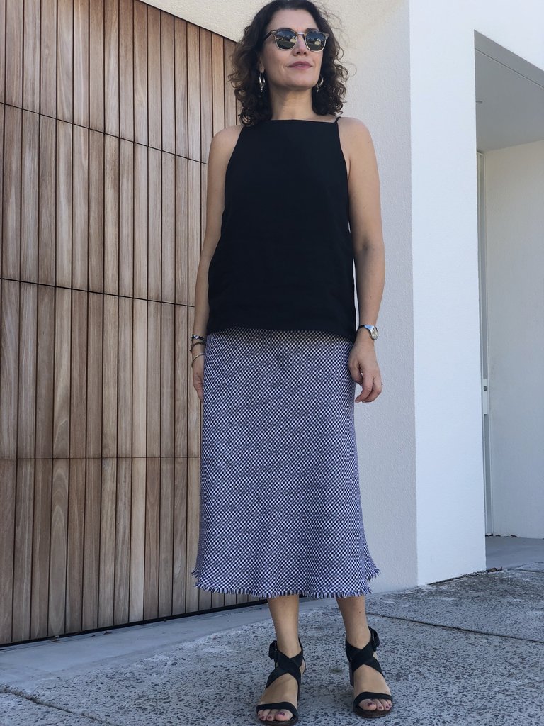 Evie Bias Skirt Pattern Tessuti 4