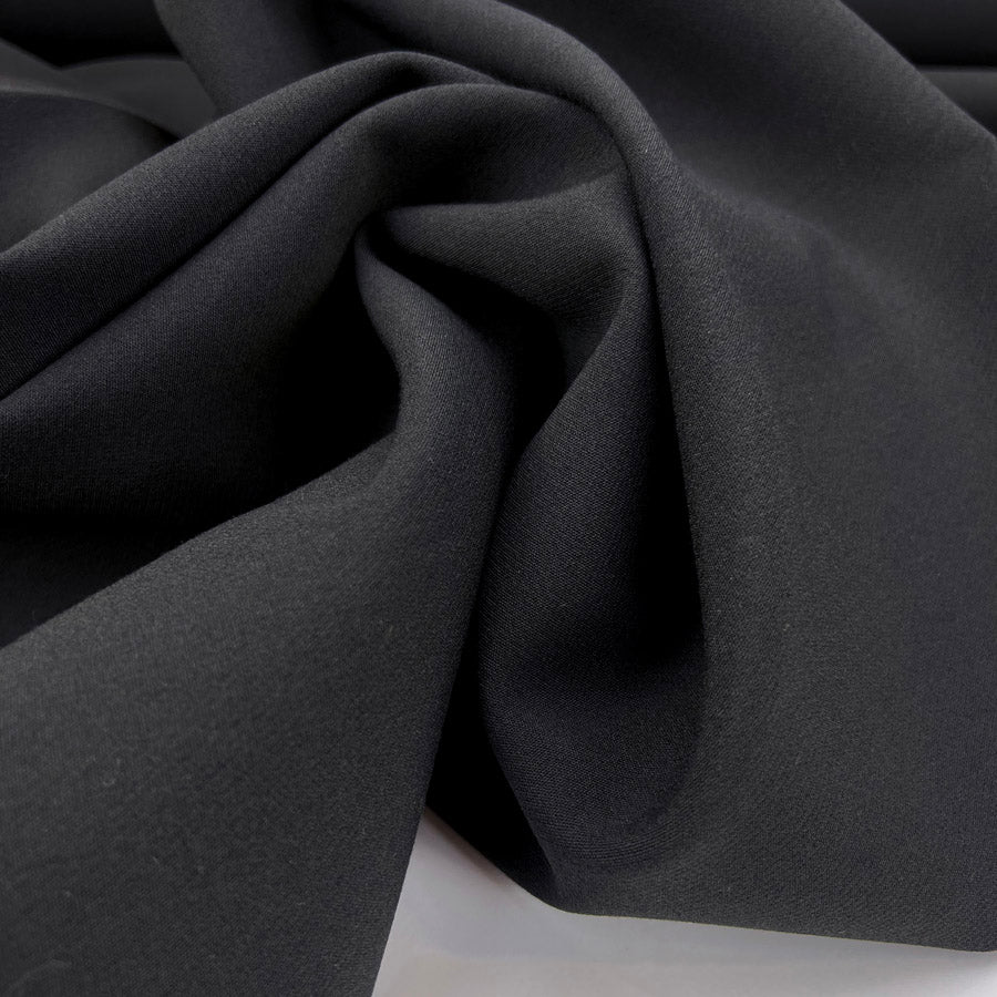 Ex Designer Knitted Form Fitting Dress Fabric  Black Bodycon Cu2