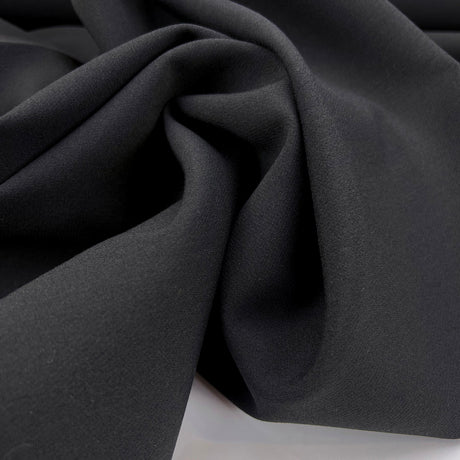 Ex Designer Knitted Form Fitting Dress Fabric  Black Bodycon Cu2