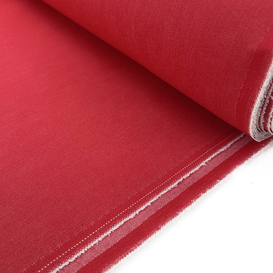 Expanse Denim Red 7 75oz Cotton Elastane Woven Stretch Jeans Fabric Bolt