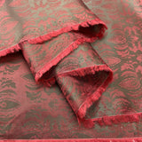 Ezio Rorschach Viscose Acetate Abstract Print Red Green Italian Lining Fabric Fold