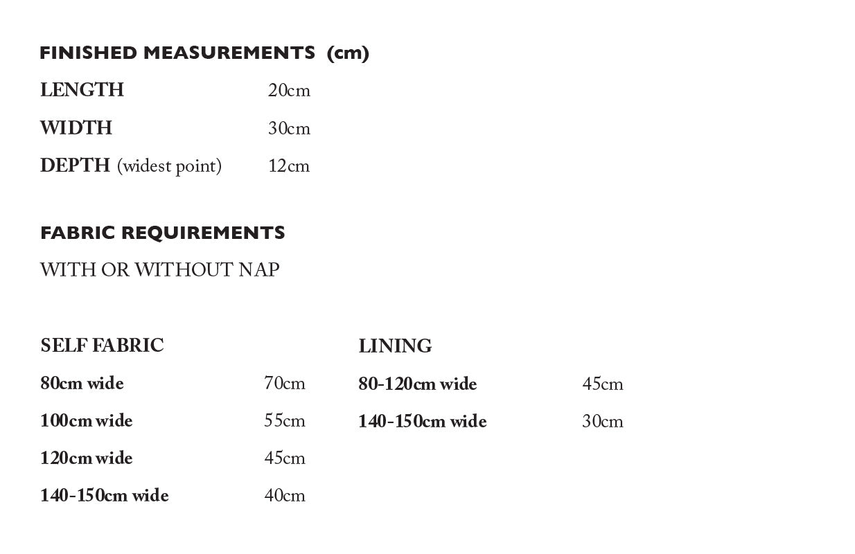 Factotum size chart