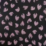 Fan Tail Black Pink Abstract Pattern Dressmaking Fabric Print