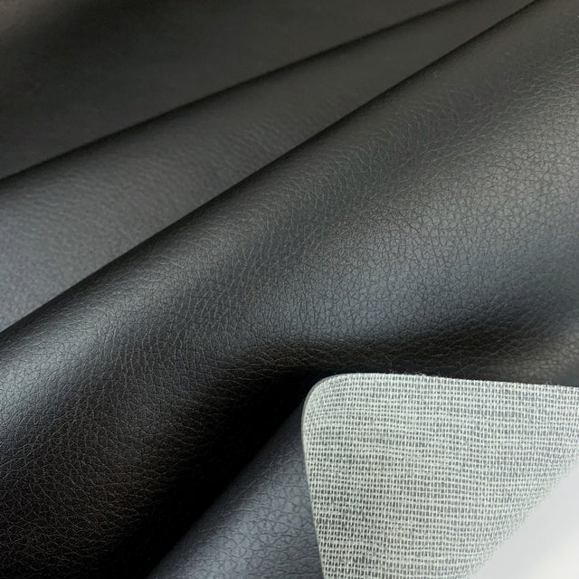 Faux Leather Black Fold