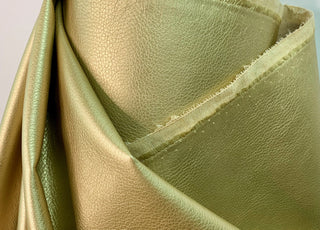 Faux Leather Gold Fabric Cu