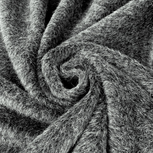 Faux Mohair Grey Faux Fur Nylon Wool Acrylic Fabric Cud