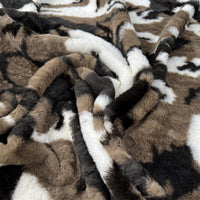 Faux Fur - Camo - Brown