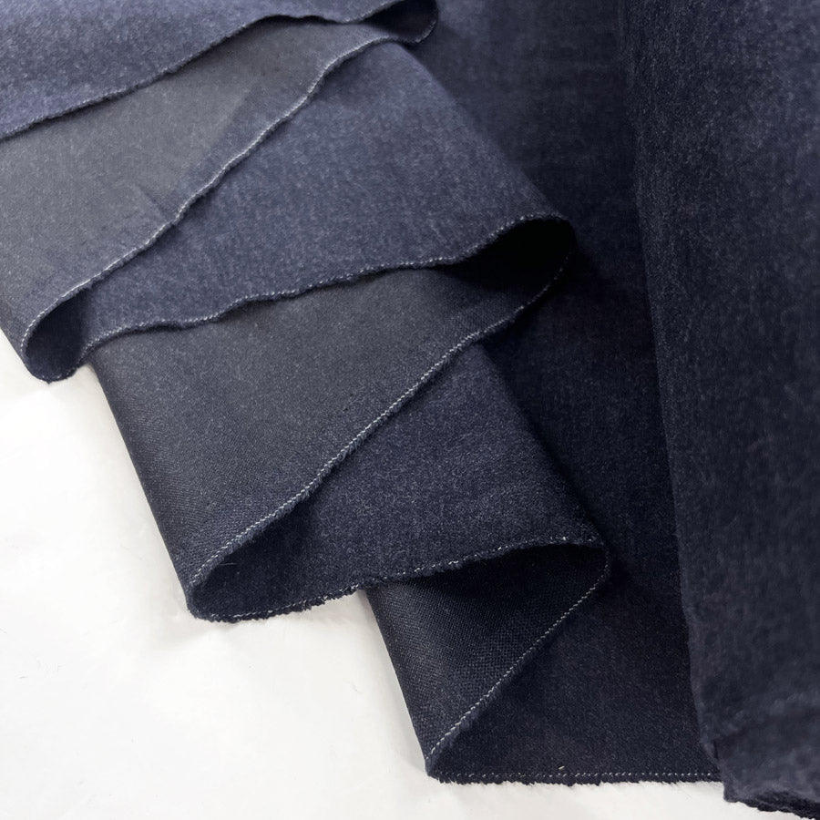 Faux Mohair Dressmaking Fabric Navy Blue Mystique Fold