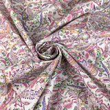 Felix Lilac Superior Cotton Poplin Dress Craft Fabric Paisley Mauve Swirl