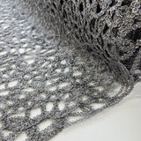 Fenced Off Silver Metallic Chain Link Abstract Craft Fabric Roll