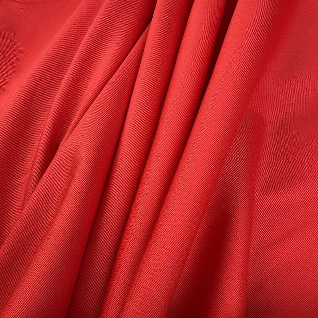 Fibre Mood Denim Look Summer Red Cotton Elastane Trouser Fabric