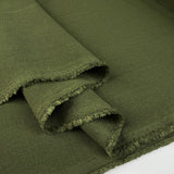 Fibre Mood Heavy Crepe Moss Green Polyester Viscose Elastane Fabric Fold