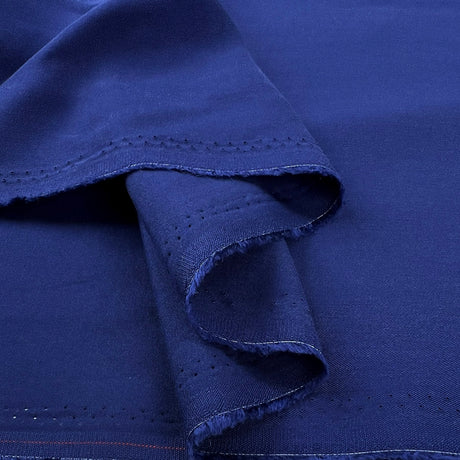 Fibre Mood Viscsose Lyocel Plain Twill Dress Fabric Dark Royal Blue Fold Fm792409