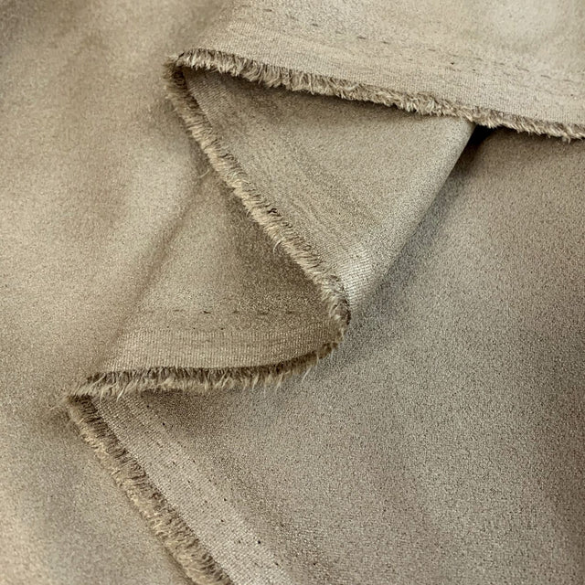 Fine Faux Brown Suede Polyester Fabric Cud