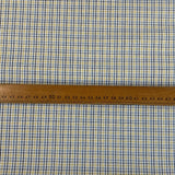 Fine Tat Grey Yellow Blue Check Shirting Fabric Scale