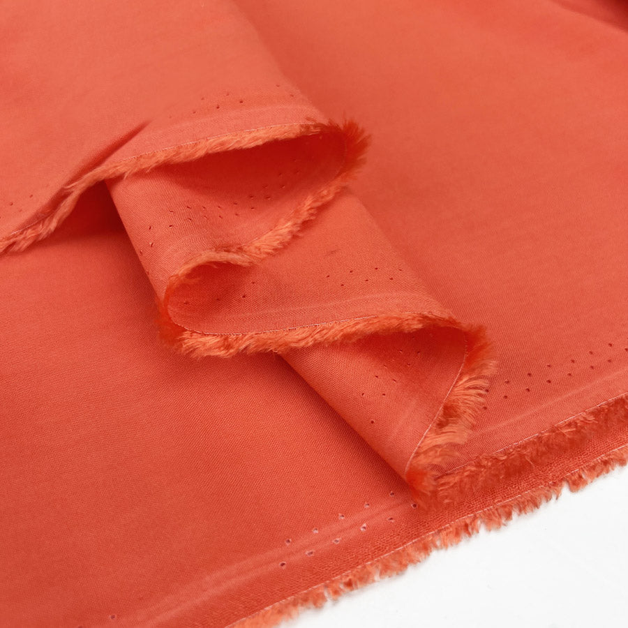 Fine Viscose Plain Coral Lightweight Dress Fabric Fold