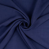 Fine Viscose Poplin Plain Dress Fabric Navy Twist