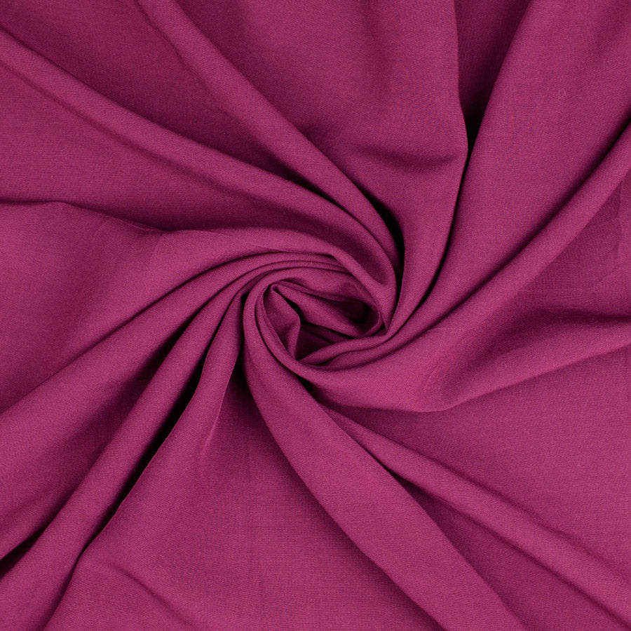 Fine Viscose Poplin Plain Dress Fabric Plum Twist