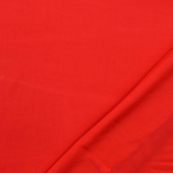 Fine Viscose Poplin Plain Dress Fabric Red Fold