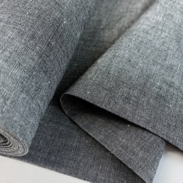 Finest Chambray Black Lightweight Cotton Fabric