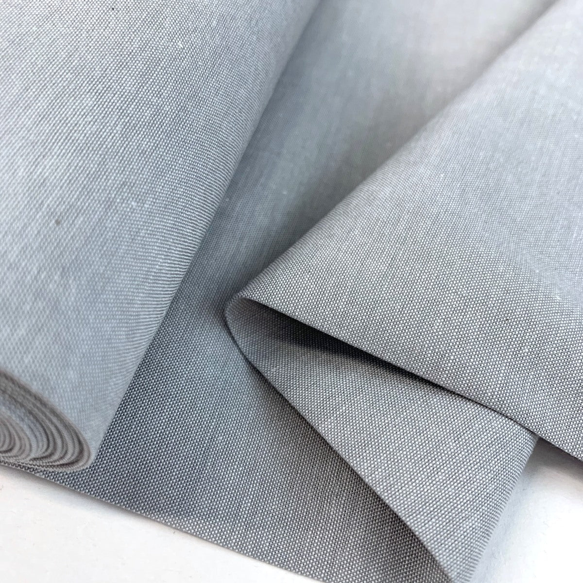 Finest Chambray Grey Lightweight Cotton Fabric