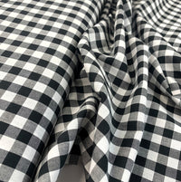 Remnant - Gingham Chambray - Black (0.8m)